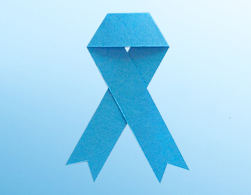 niebieska wstążka, symbol walki z  rakiem prostaty
